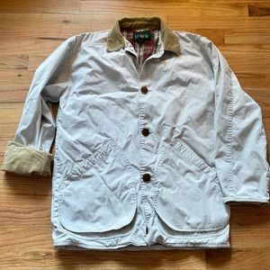 J. Crew XS Khaki Cotton Flannel Line Barn Jacket